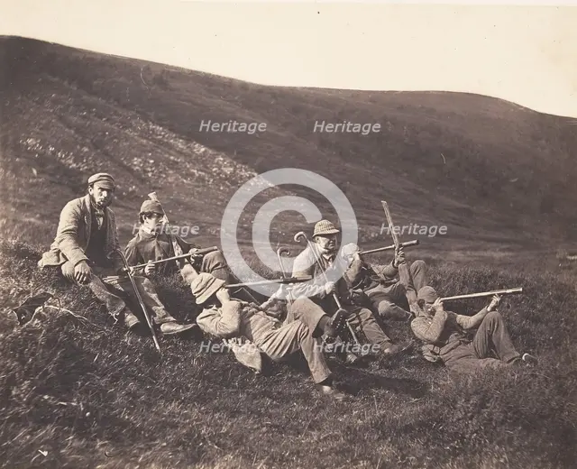 Spying in Glenfeshie, ca. 1858. Creator: Horatio Ross.