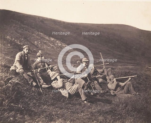 Spying in Glenfeshie, ca. 1858. Creator: Horatio Ross.