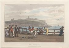 Spa Terrace, from "Poetical Sketches of Scarborough", 1813., 1813. Creators: Thomas Rowlandson, Joseph Constantine Stadler, J. Bluck