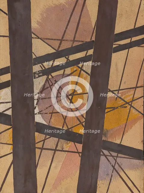 Space Force Construction, ca 1921-1922. Creator: Popova, Lyubov Sergeyevna (1889-1924).