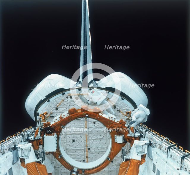 Space Shuttle Astronaut on EVA, 1980s Creator: Unknown.