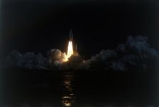 Space Shuttle Columbia lifts off, Kennedy Space Center, Merritt Island, Florida, USA. Creator: NASA