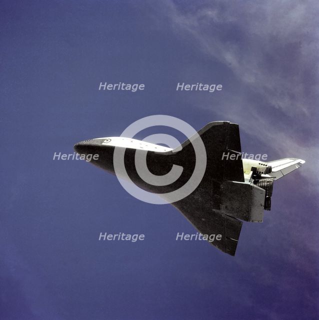 Space Shuttle Columbia on final approach, USA, 1981. Creator: NASA.