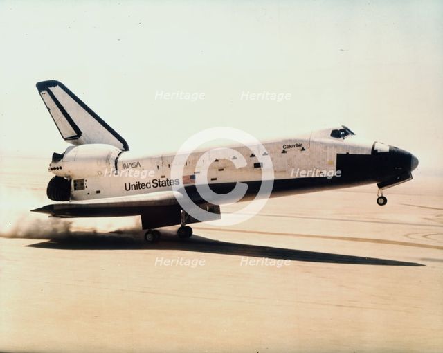 Space shuttle landing, 1981. Creator: NASA.