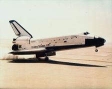 Space shuttle landing, 1981. Creator: NASA