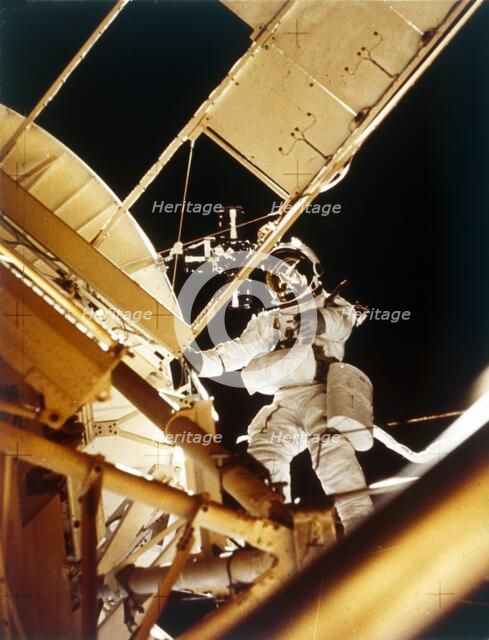 Space Shuttle - spacewalk, 1980s.  Creator: NASA.