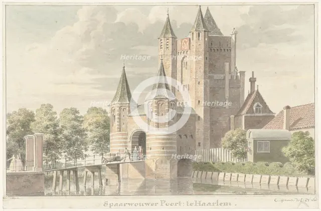 Spaarnwouder gate in Haarlem, 1701-1759. Creator: Cornelis Pronk.
