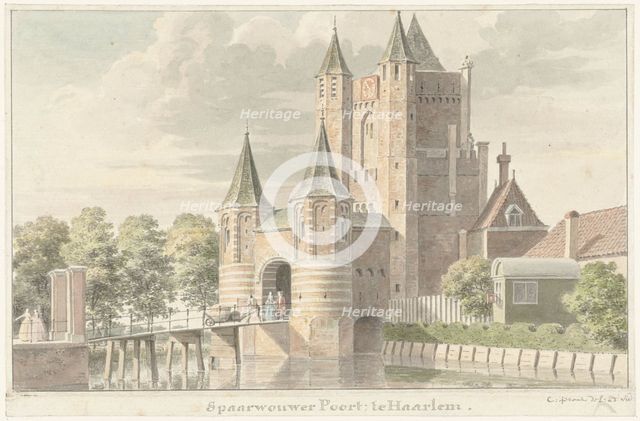 Spaarnwouder gate in Haarlem, 1701-1759. Creator: Cornelis Pronk.