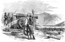 Spahi (Algerian Troops), French Battery on the Heights of Balaclava - from a sketch by..., 1854. Creator: Unknown