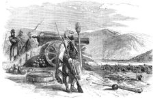 Spahi (Algerian Troops), French Battery on the Heights of Balaclava - from a sketch by..., 1854. Creator: Unknown