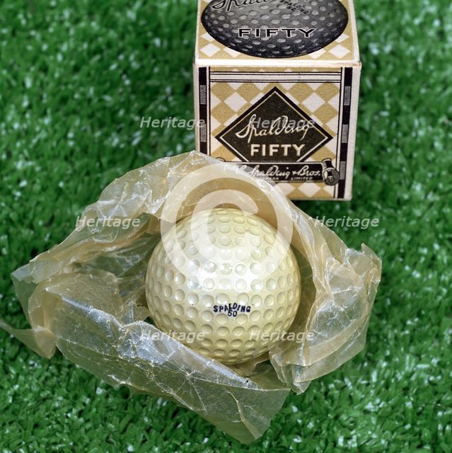 Spalding 50 golf ball, c1919. Creator: Unknown.