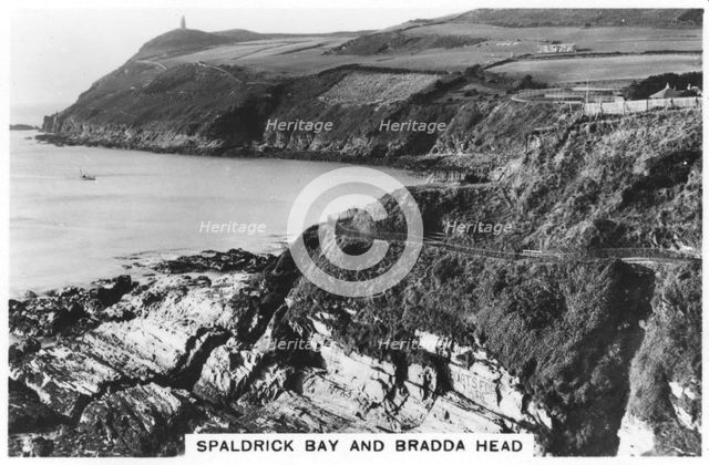Spaldrick Bay and Bradda Head, Isle of Man, 1937. Artist: Unknown
