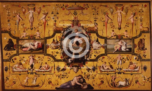 Spalliera with the Loves of Jupiter, 1572. Creator: Allori, Alessandro (1535-1607).
