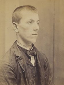 Spanagel. Alfred, Vincent. 17 ans, né le 27/5/77 à Paris. Serrurier. Anarchiste. 7/7/94., 1894. Creator: Alphonse Bertillon