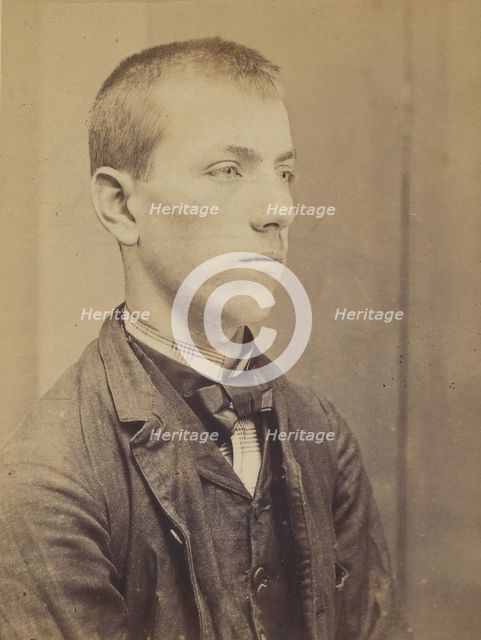 Spanagel. Alfred, Vincent. 17 ans, né le 27/5/77 à Paris. Serrurier. Anarchiste. 7/7/94., 1894. Creator: Alphonse Bertillon.