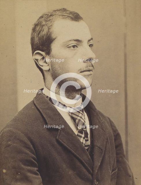 Spanagel. Emile, Ignace. 20 ans, né le 28/2/74 à Paris XVlle. Serrurier. Anarchiste. 7/7/94., 1894. Creator: Alphonse Bertillon.
