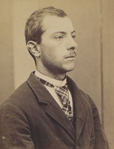 Spanagel. Emile, Ignace. 20 ans, né le 28/2/74 à Paris XVlle. Serrurier. Anarchiste. 7/7/94., 1894. Creator: Alphonse Bertillon