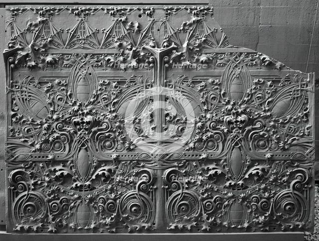 Spandrel Panel from the Gage Building, Chicago, Illinois, 1898-1899. Creator: Louis Sullivan.