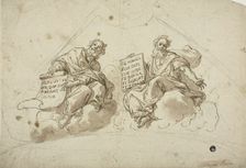 Spandrel with Two Prophets (recto), n.d. Creator: Simone Pignoni