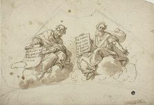 Spandrel with Two Prophets (recto), n.d. Creator: Simone Pignoni