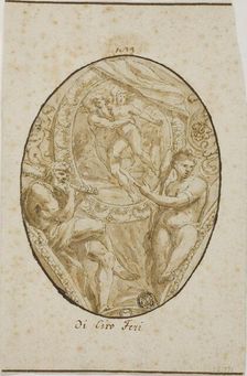 Spandrel with Rape of Orytheia Flanked by Hercules and Omphale, n.d. Creator: Unknown