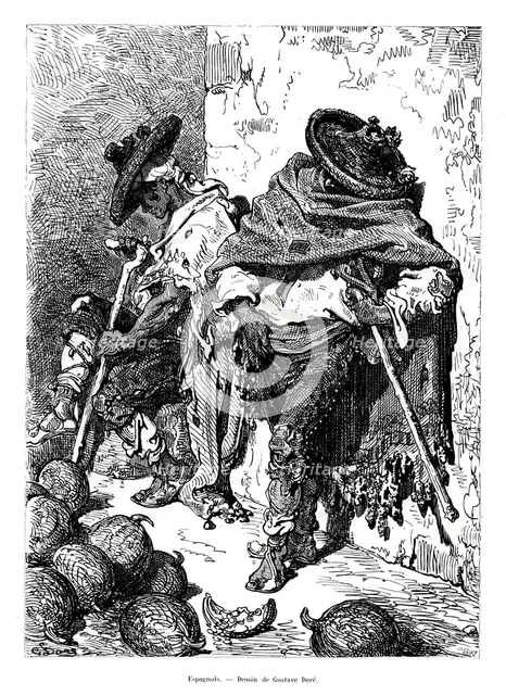 Spaniards, 1886. Artist: Unknown