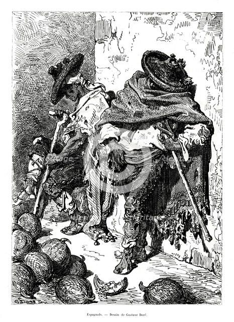 Spaniards, 1886. Artist: Unknown