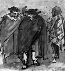 Spaniards (1930). Artist: Constantin Guys