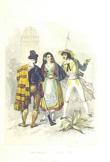 Spaniards - Toreador, 1858. Creators: Rouargue Brothers, Émile Rouargue, Adolphe Rouargue