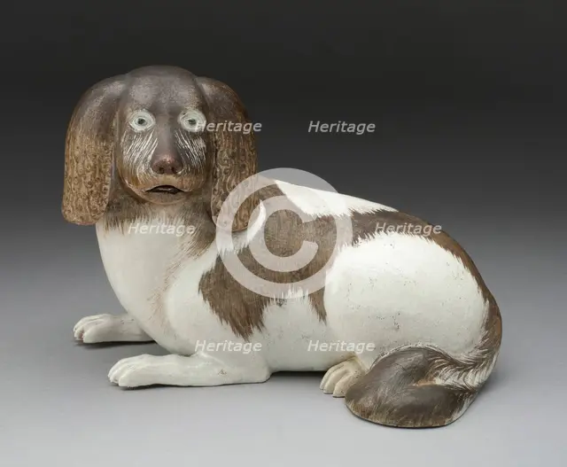 Spaniel, Jingdezhen, c. 1760. Creator: Jingdezhen Porcelain.