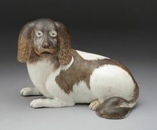 Spaniel, Jingdezhen, c. 1760. Creator: Jingdezhen Porcelain