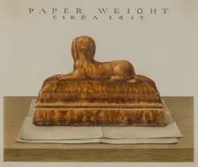 Spaniel (Paper Weight), c. 1937. Creator: Cleo Lovett