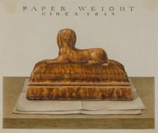 Spaniel (Paper Weight), c. 1937. Creator: Cleo Lovett