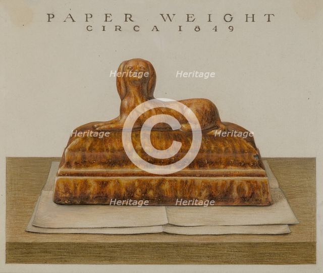 Spaniel (Paper Weight), c. 1937. Creator: Cleo Lovett.
