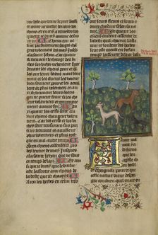 Spaniels; Livre de la Chasse, about 1430-1440. Creator: Unknown