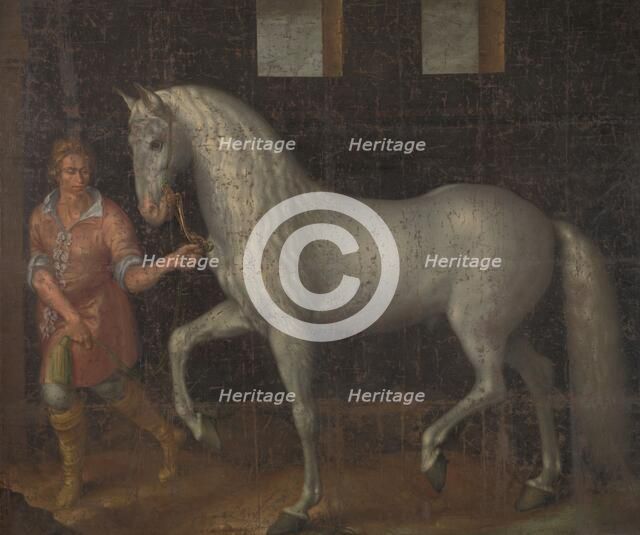 Spanish Warhorse, 1603. Creator: Jacques de Gheyn II.