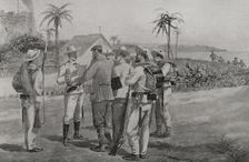 Spanish-American War (1898): arrest of two correspondents of the US newspaper "World", 1898. Creator: Enrique Laporta Valor