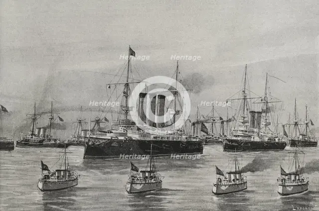 Spanish-American War (1898): Spanish navy torpedo hunters, 1898.  Creator: Enrique Laporta Valor.