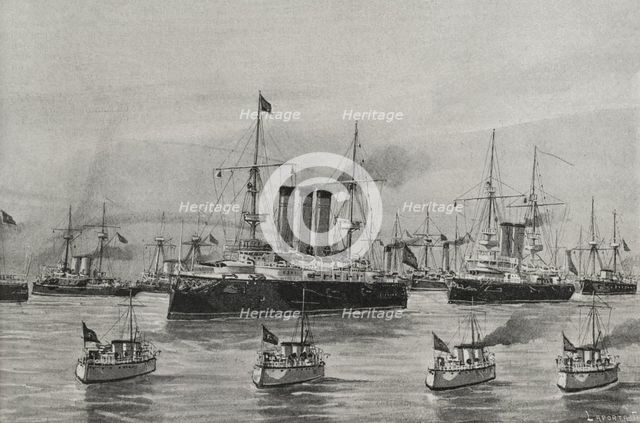 Spanish-American War (1898): Spanish navy torpedo hunters, 1898.  Creator: Enrique Laporta Valor.