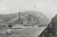 Spanish-American War (1898): Spanish cruiser "Reina Mercedes", 1898. Creator: Enrique Laporta Valor