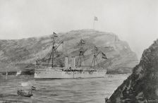 Spanish-American War (1898): Spanish cruiser "Reina Mercedes", 1898. Creator: Enrique Laporta Valor