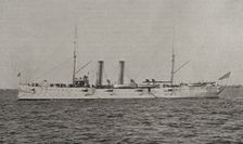 Spanish-American War: USS Montgomery (C-9) (1894-1918), Montgomery-class cruiser, US navy, 1898. Creator: Unknown
