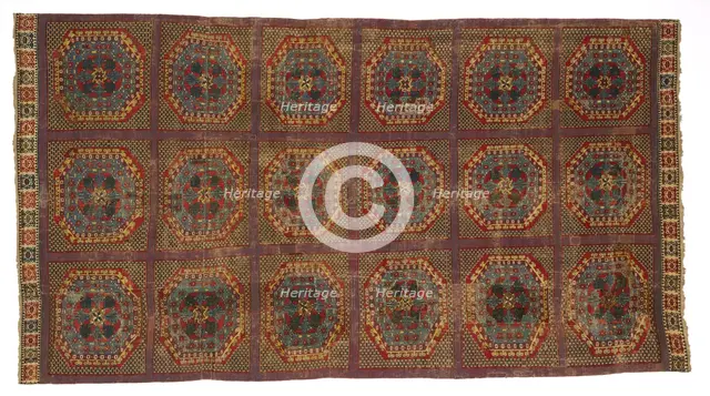 Spanish Carpet with a Turkish Pattern, c. 1450-1500. Creator: Unknown.