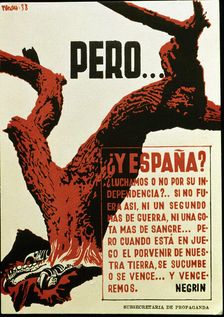 Spanish Civil War (1936 - 1939), But. what about Spain.? Poster published by the Secretariat o…