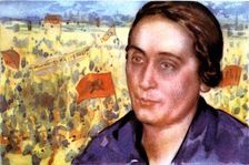 Spanish Civil War (1936 - 1939), poster showing Dolores Ibarruri La Pasionaria parliamentary a…