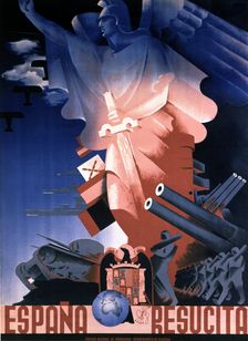 Spanish Civil War (1936 - 1939), Spain resurrects poster published by the National Service of …