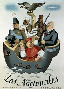 Spanish Civil War (1936 - 1939), The National poster published by the Ministry of Propaganda i…