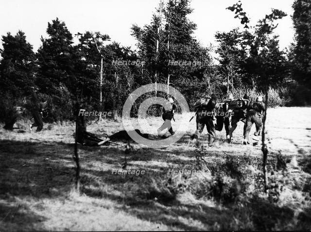 Spanish Civil War 1936-39. Siege of Madrid, Nationalist troops to the assault, one of the fights …