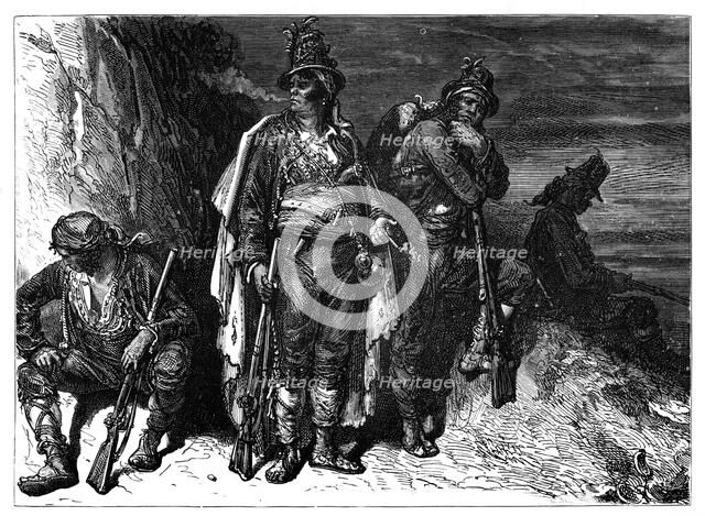 Spanish coastguardsmen, c1890. Artist: Unknown