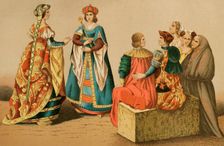 Spanish costumes of the 15th century, 1881. Creator: Unknown